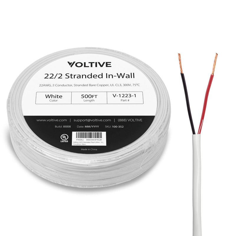 22/2  Stranded Alarm Wire - In Wall